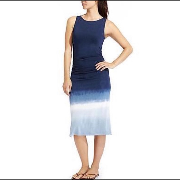 Athleta Dresses & Skirts - Athleta NWT Blue Tie Dyed Sleeveless Tank Dress L